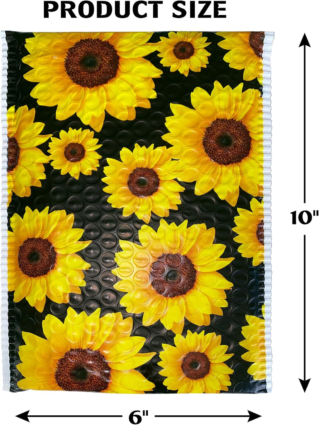 Great Papers! Bubble Mailer, Self-Sealing and Tear Resistant, Sunflowers, 6" x 10"