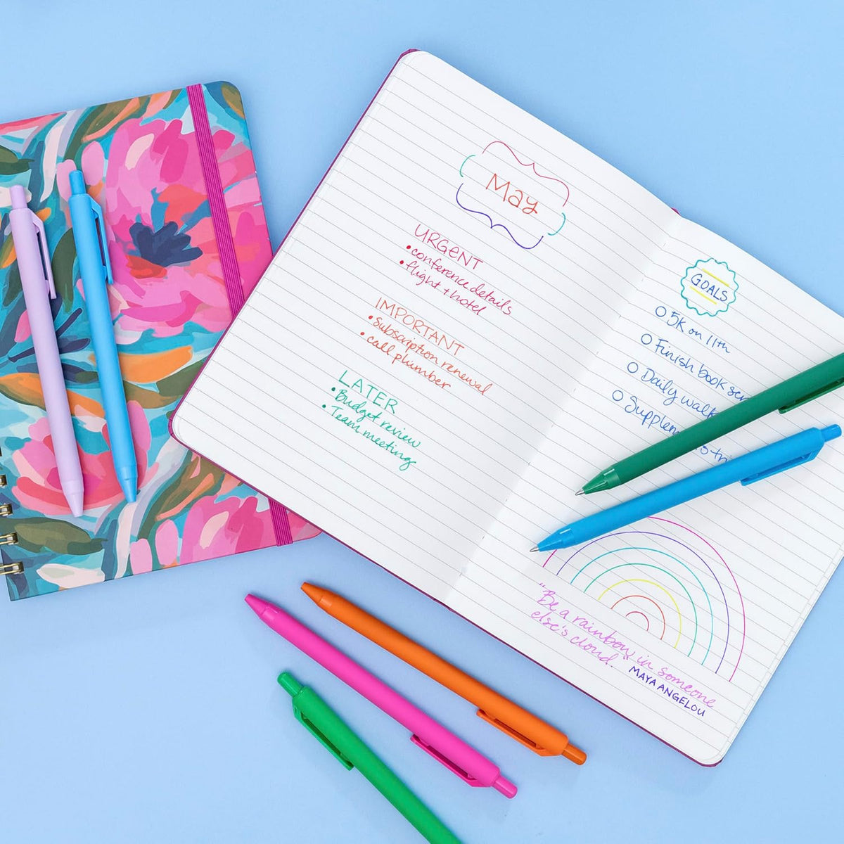 PAPERAGE Gel Pens With Retractable Medium Point (0.7mm), 20 Pack Colored Gel Pens