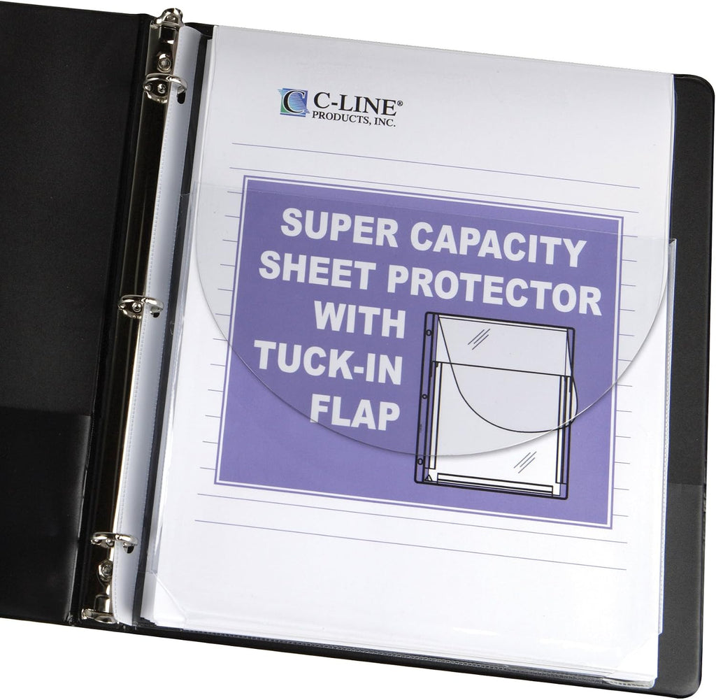 C-Line Super Capacity Sheet Protector, Clear, 10/Pack (61027)
