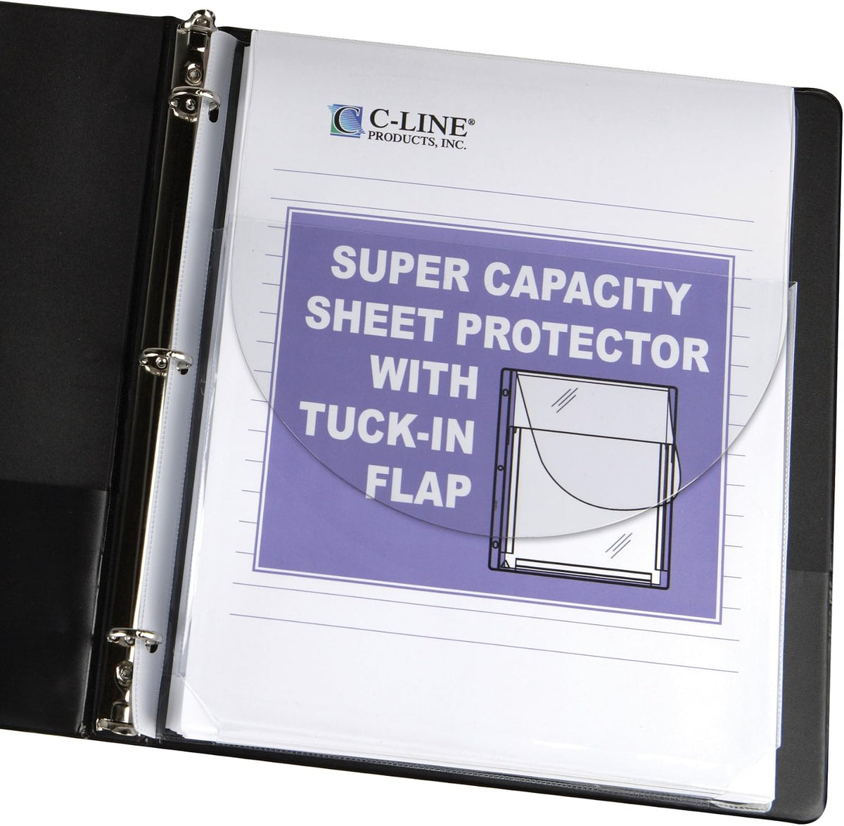 C-Line Super Capacity Sheet Protector, Clear, 10/Pack (61027)