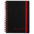 Black n' Red Notebook, Business Journal, 8-1/4" x 5-7/8", 70 Sheets, Ruled, Optik Paper