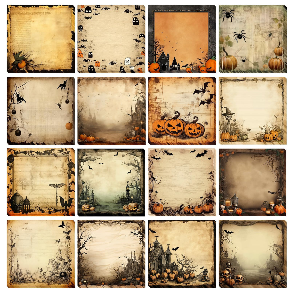 9 Pieces Fall Sticky Notes 3x3 Inch Cute Fall Pumpkin Maple Leaf Note Pads Adesive Memo