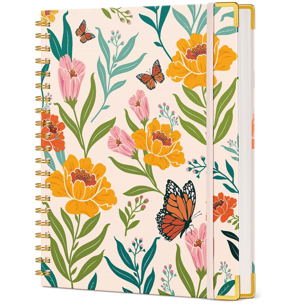 Cute Spiral Notebook Journal for Women, 200 Pages Lined Notebooks 8.5” x 11”