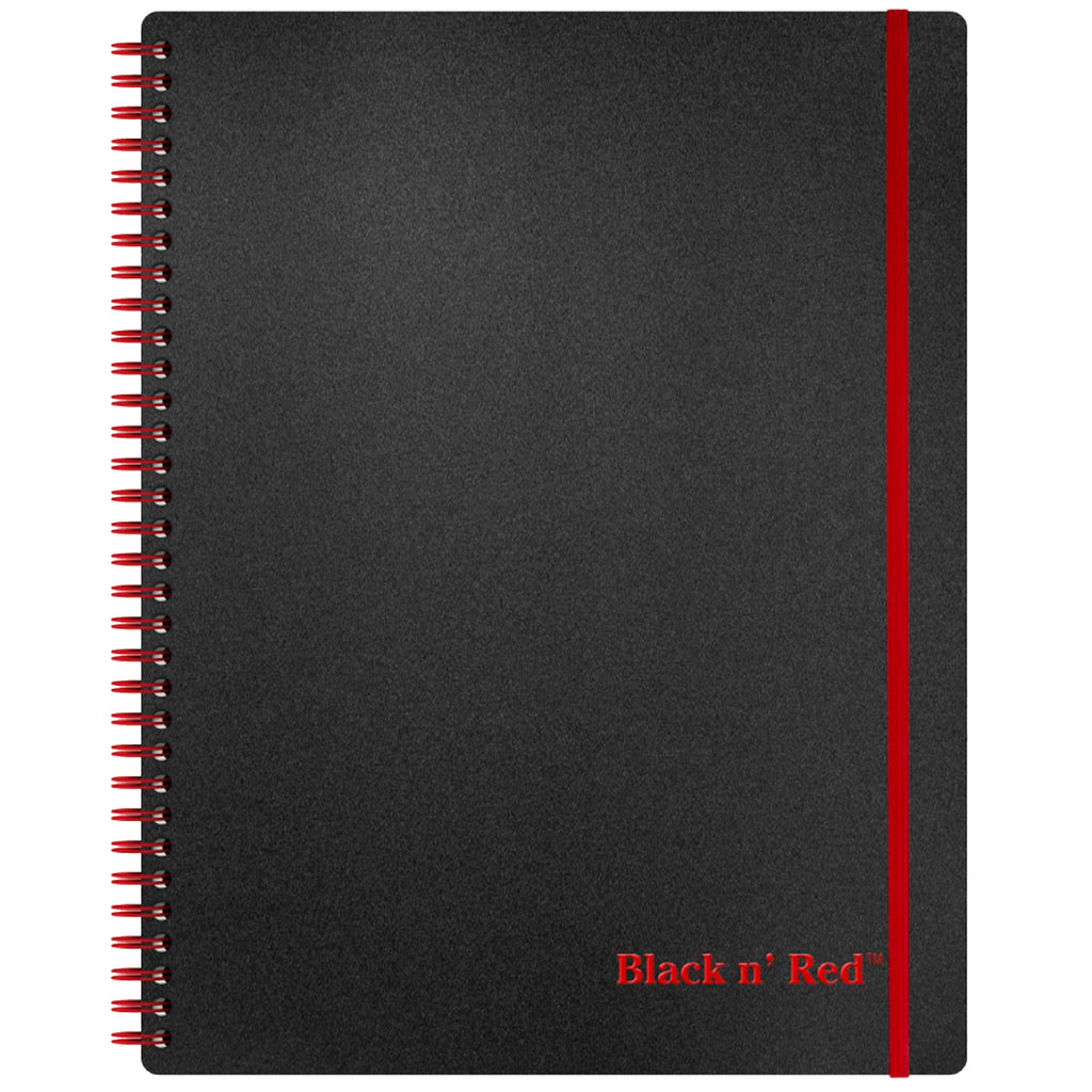 Black n' Red Notebook, Business Journal, 8-1/4" x 5-7/8", 70 Sheets, Ruled, Optik Paper