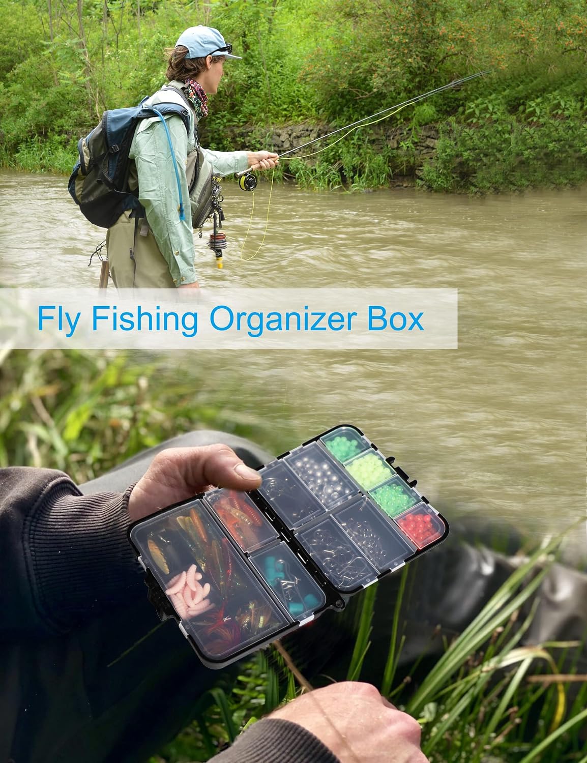 Hlotmeky Small Tackle Box Organizer 4 Pack Mini Tackle Boxes Plastic Fishing Organizer