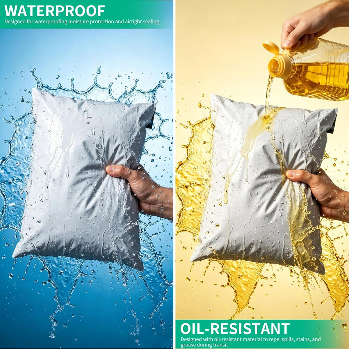 Poly Mailers 12x15.5" White Shipping Bags Self-Sealing Mailing Envelopes Waterproof and