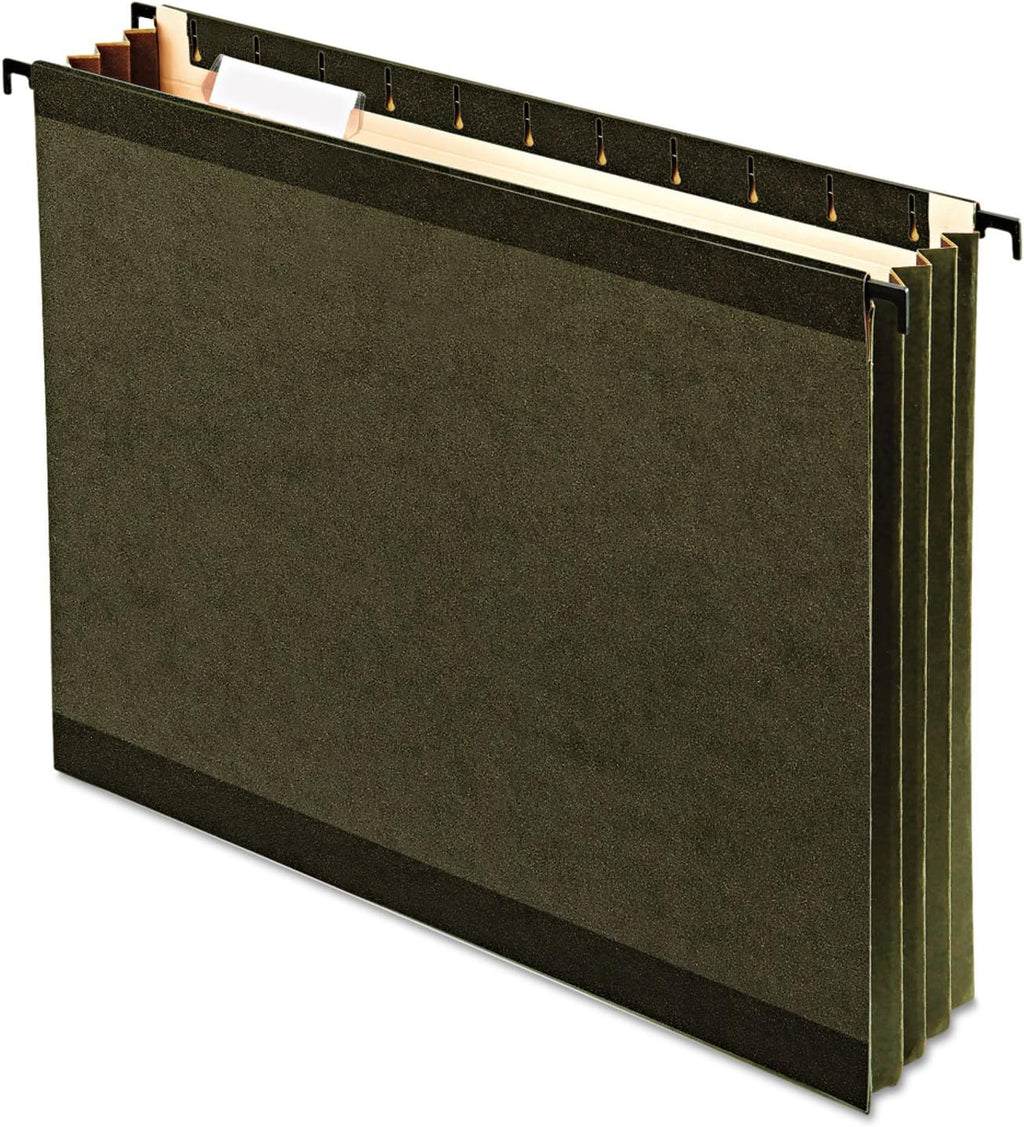Pendaflex SureHook Reinforced Extra Capacity Hanging Pockets, Letter Size, Standard Green