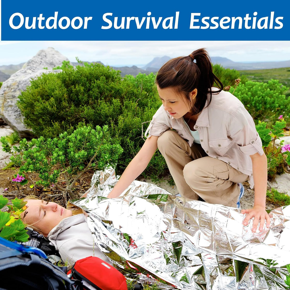 20 Pcs Emergency Mylar Thermal Blanket,High Reflectivity Survival Blanket
