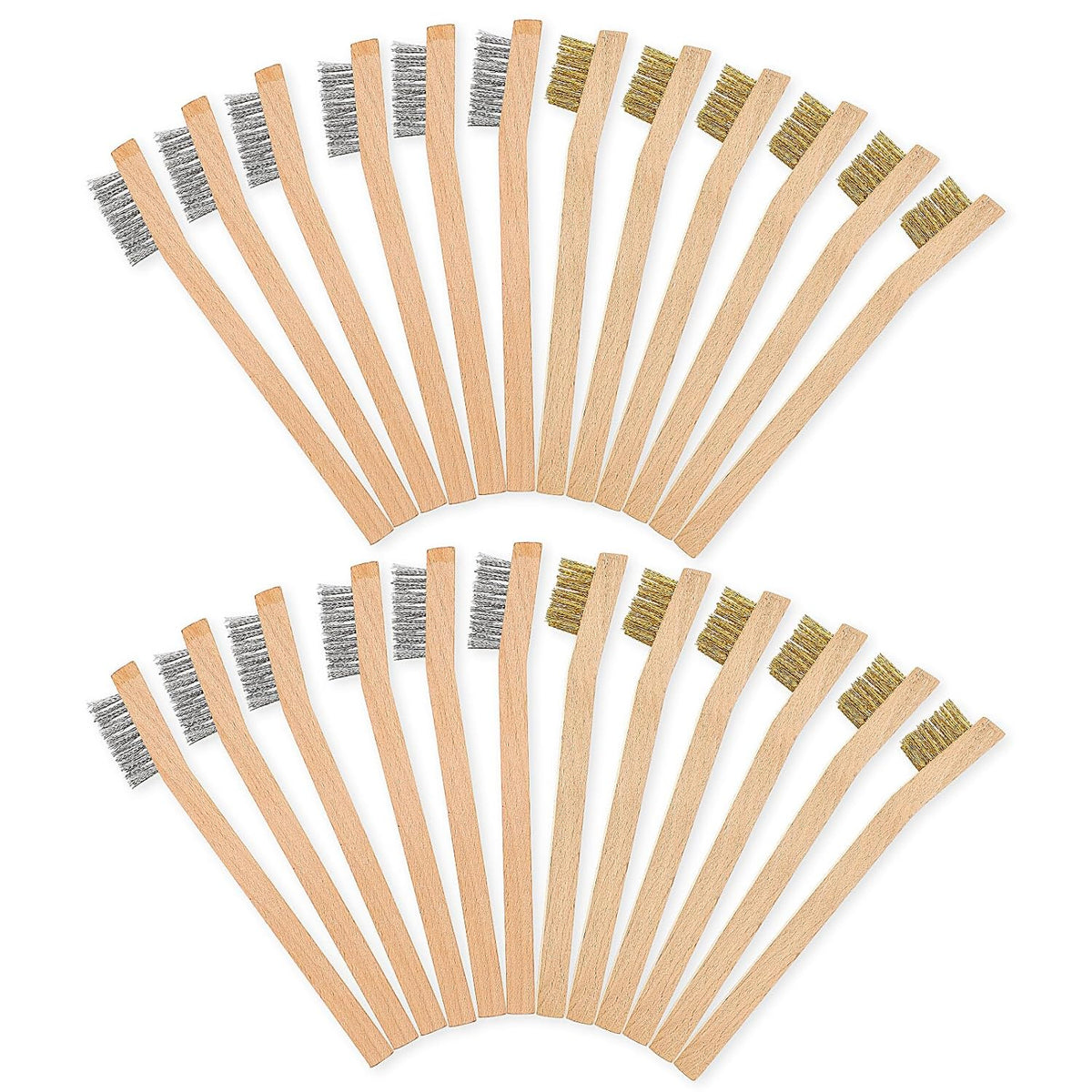 24 Pcs Wire Brush Set, Small Detailing Brushes