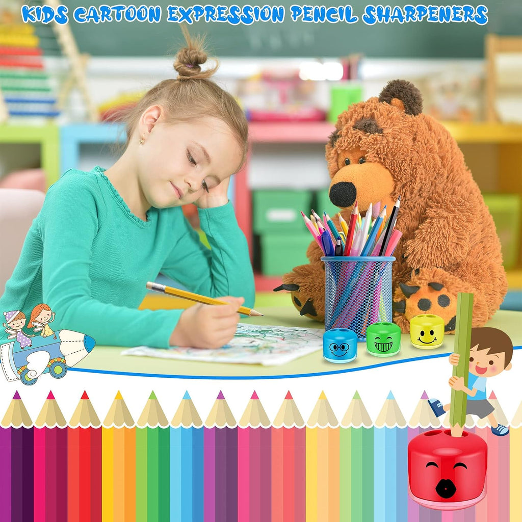 Crtiin 24 Pcs Back to School Pencil Sharpeners for Kids