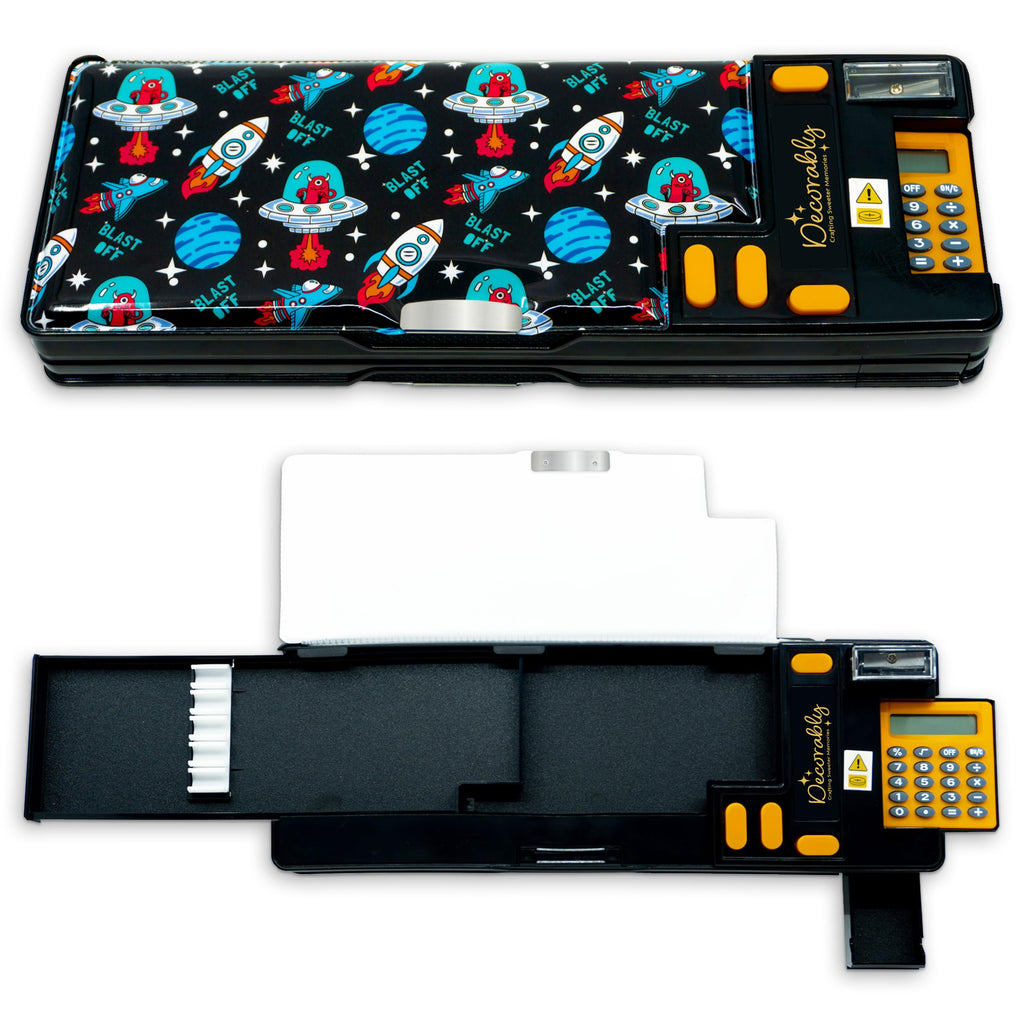 Decorably Dinosaur Pop-Up Pencil Case with Calculator for Boys