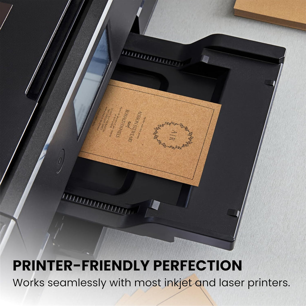Paper Junkie 200 Pack Kraft Card Stock - 3.5 x 5 Inch Blank Cards - 300gsm Thick