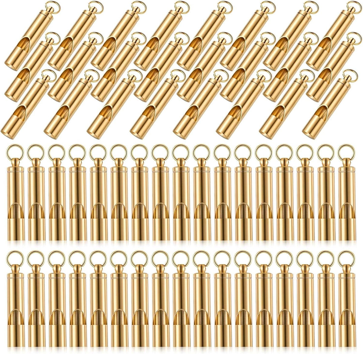 100 Pcs Brass Emergency Whistles for Training Outdoor Sports