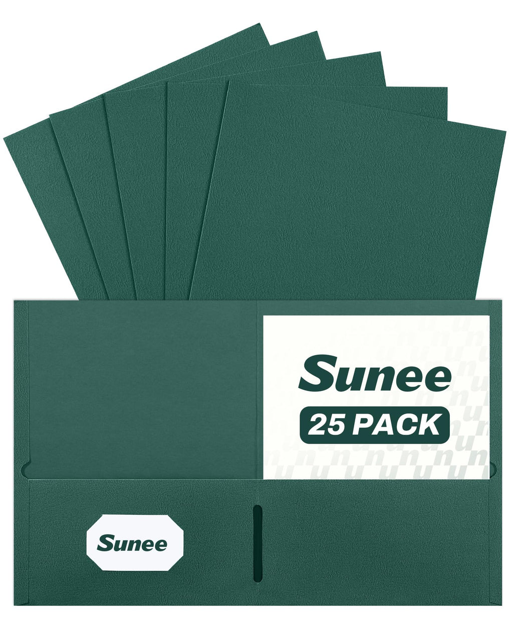 SUNEE Folders with Pockets(25 Pack, Assorted Colors)