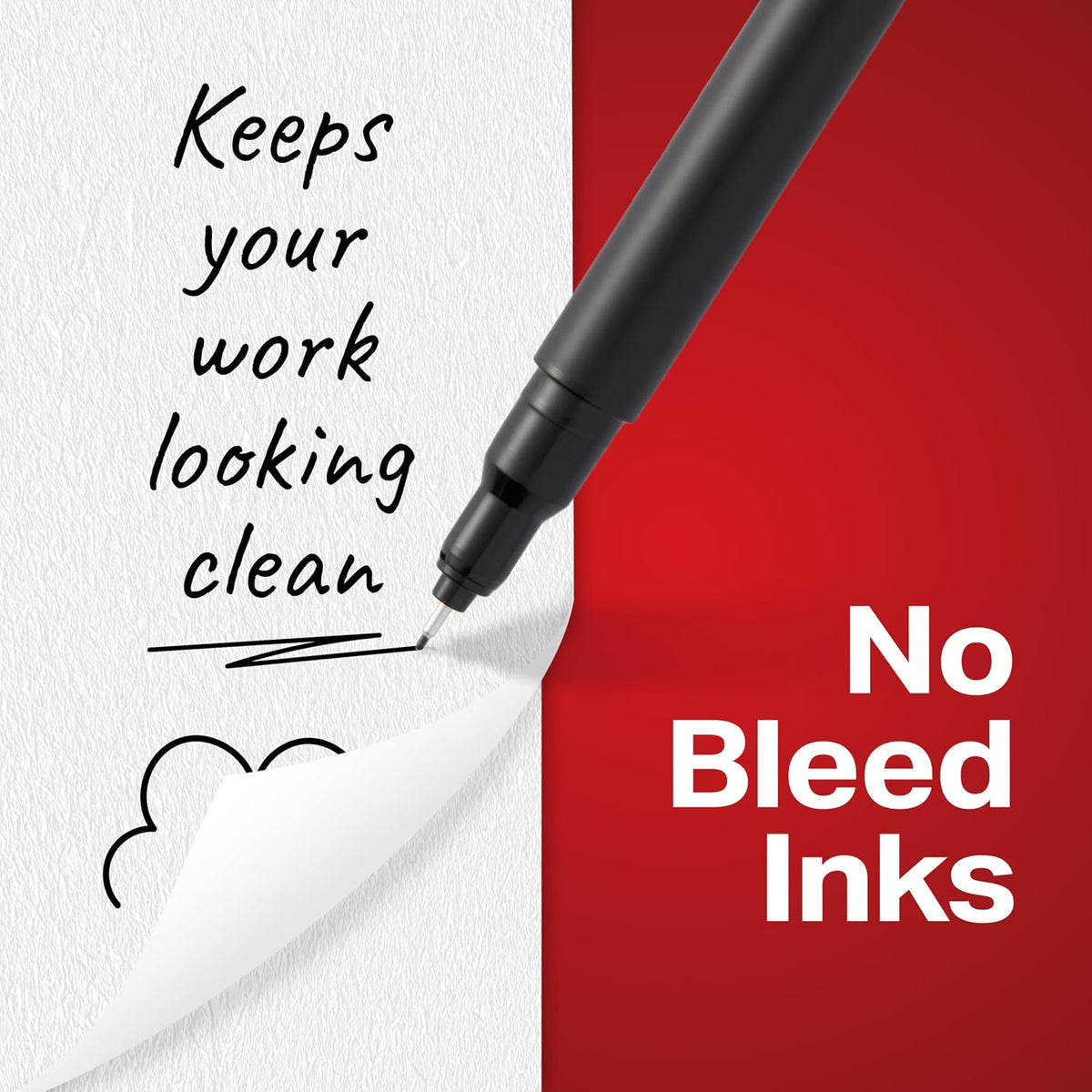 Sharpie Felt Tip Pens, Fine Point (0.4mm), Felt Tip Markers, Black, 12 Count - Journaling