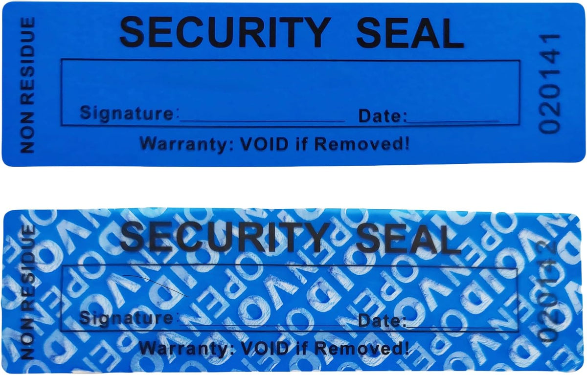 100pcs 25x90mm Non Residue Signable Tamper Evident Anti Counterfeit Tamper Proof Stickers