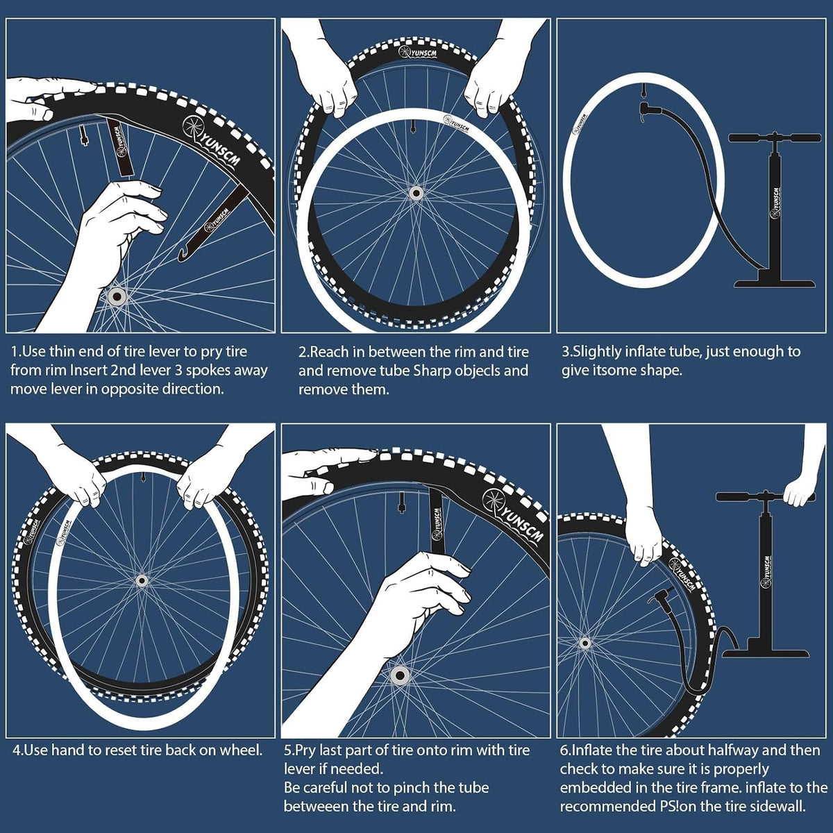 26" Bike Tubes 26x1.75/1.95/2.0/2.10/2.125 AV32 with 2 Tire Levers 2-PCS