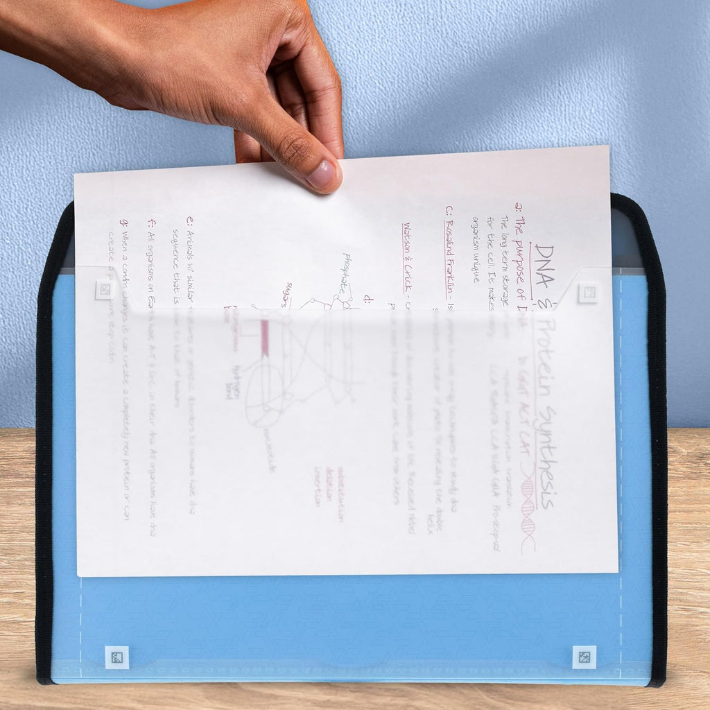 Five Star Expanding File Organizer + Study App, 7-Pocket Accordian File Organizer