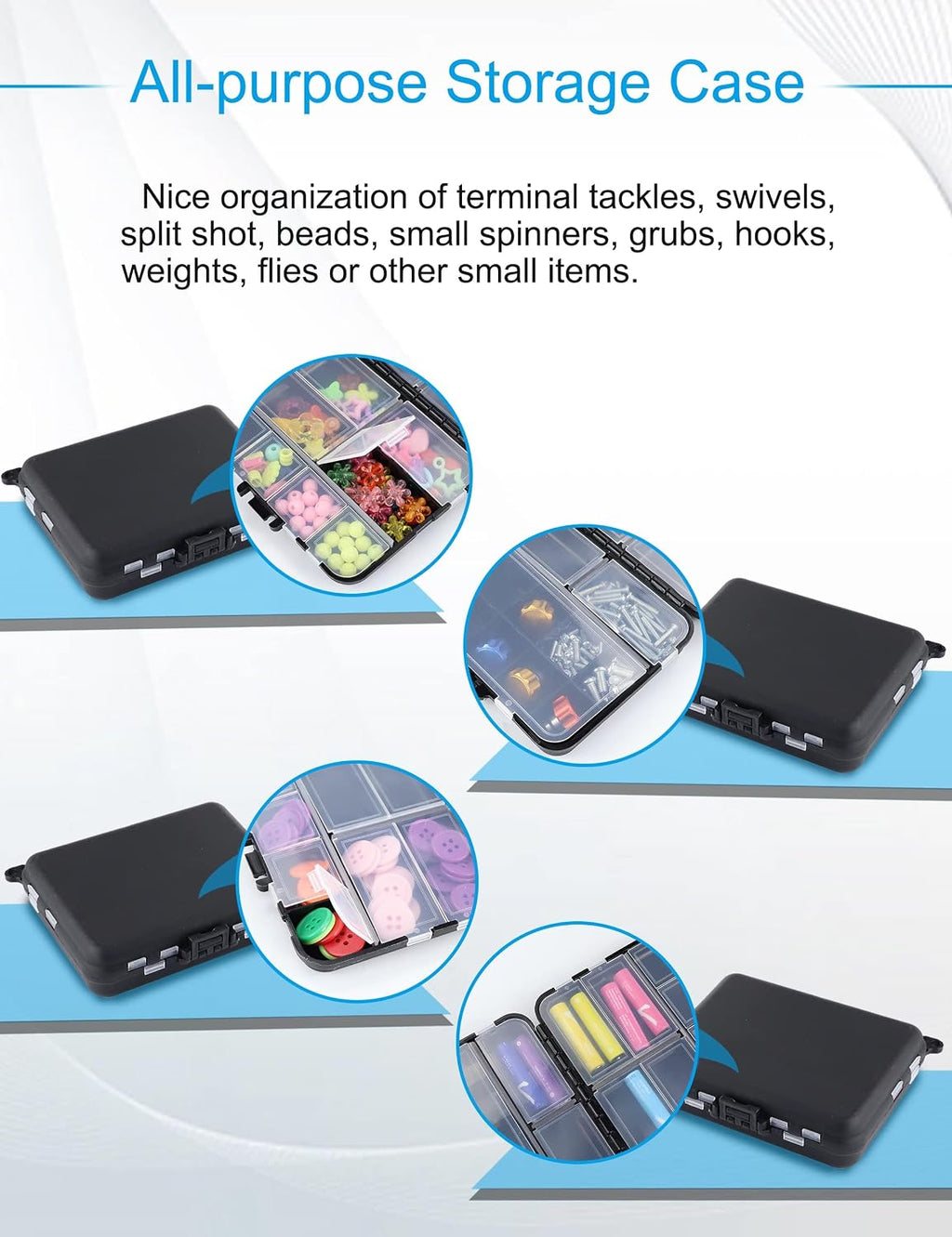 Hlotmeky Small Tackle Box Organizer 4 Pack Mini Tackle Boxes Plastic Fishing Organizer