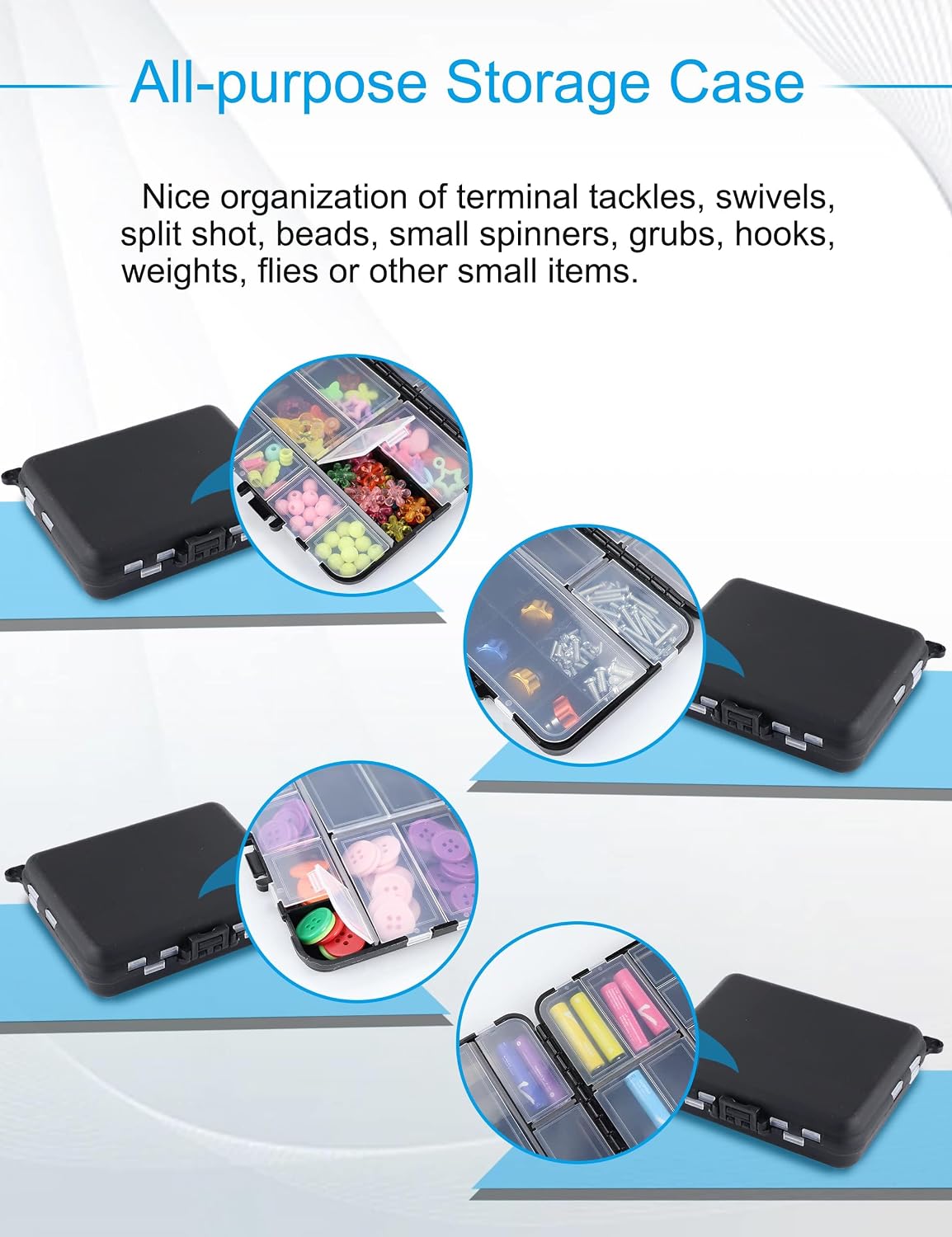 Hlotmeky Small Tackle Box Organizer 4 Pack Mini Tackle Boxes Plastic Fishing Organizer