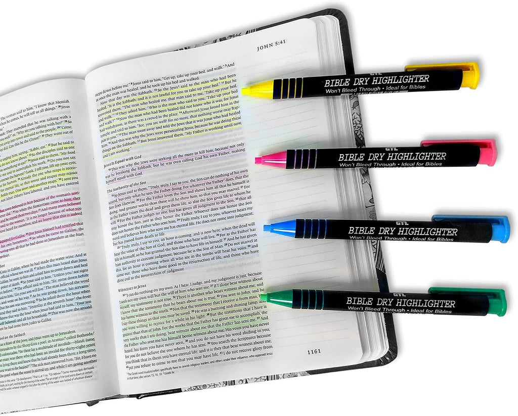 G.T. Luscombe Bible Dry Refill, Colorful Highlighter, No Bleed Through, Study, Journaling