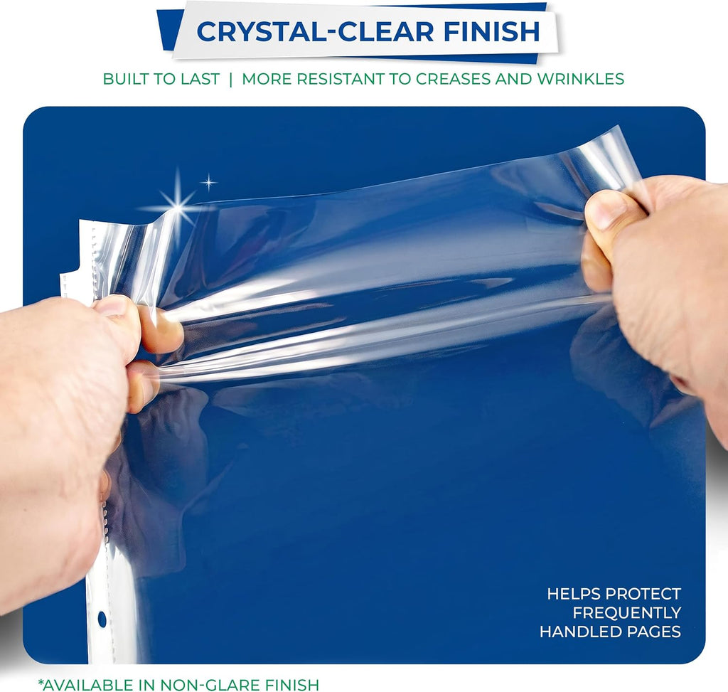 Samsill 100 Pack Heavy Duty Sheet Protectors, Crystal Clear