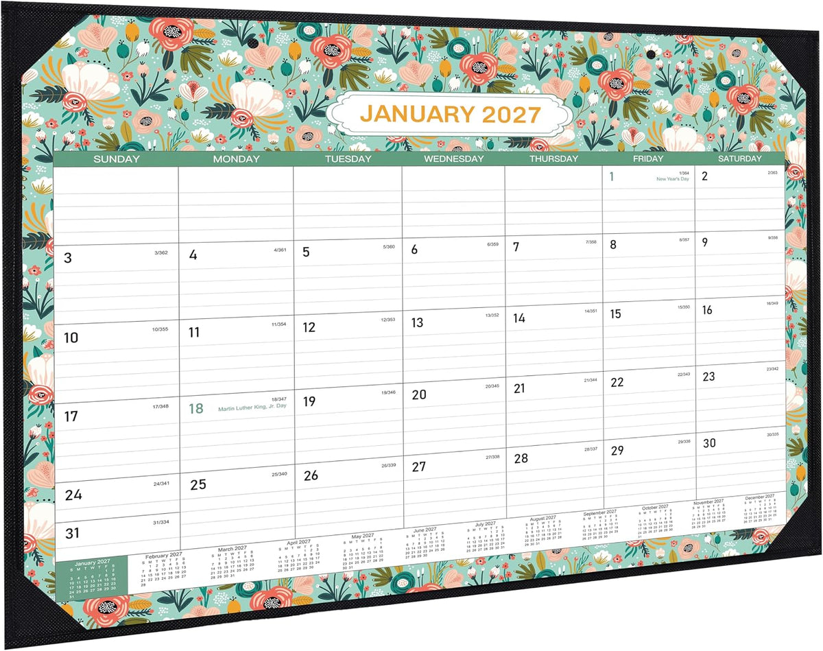 Large Desk Calendar 2027 from Jul. 2026 to Dec. 2027, 22'' x 17''