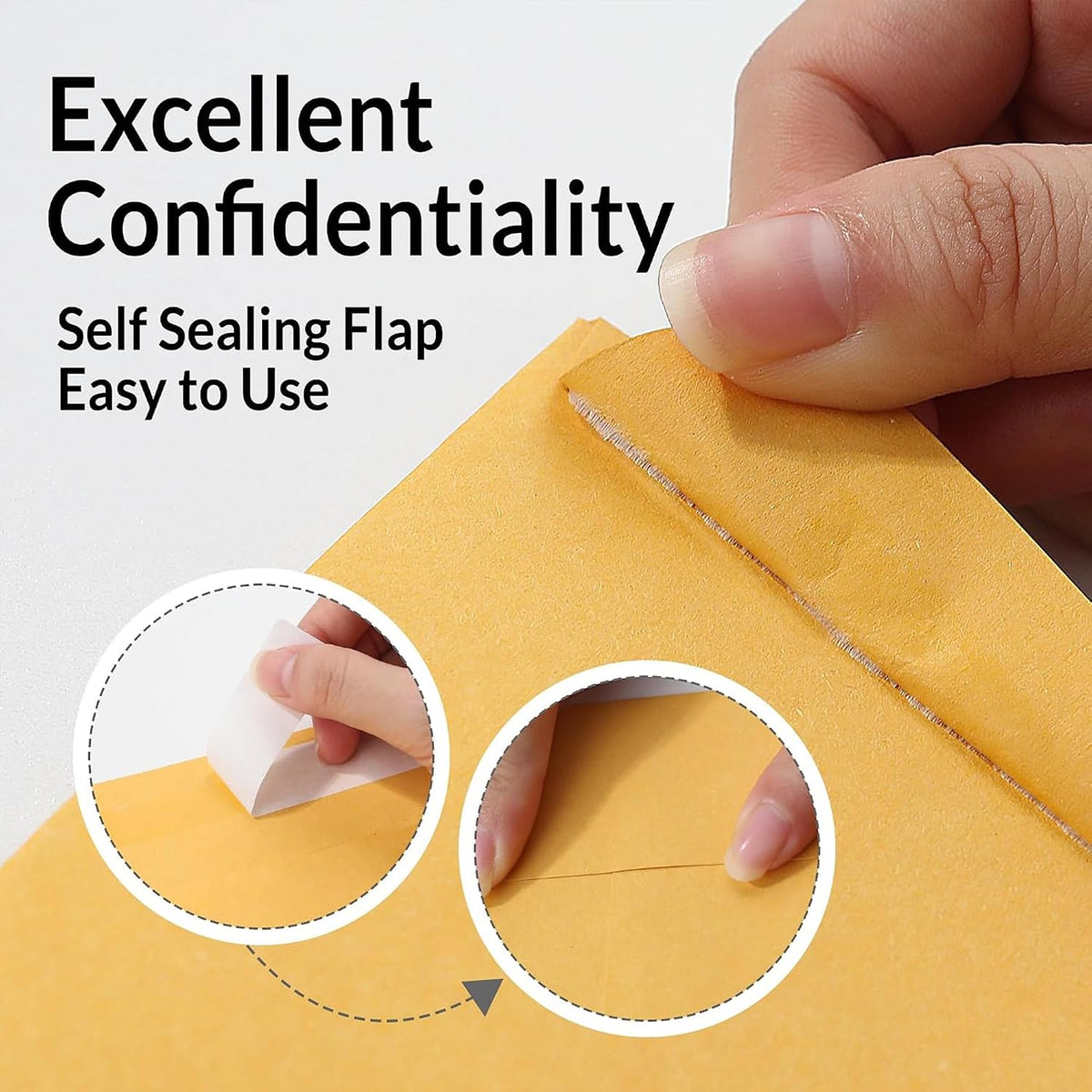 6x9 Manilla Envelopes, 100 Pack Brown Kraft, Ultra Strong Self Seal Security Catalog