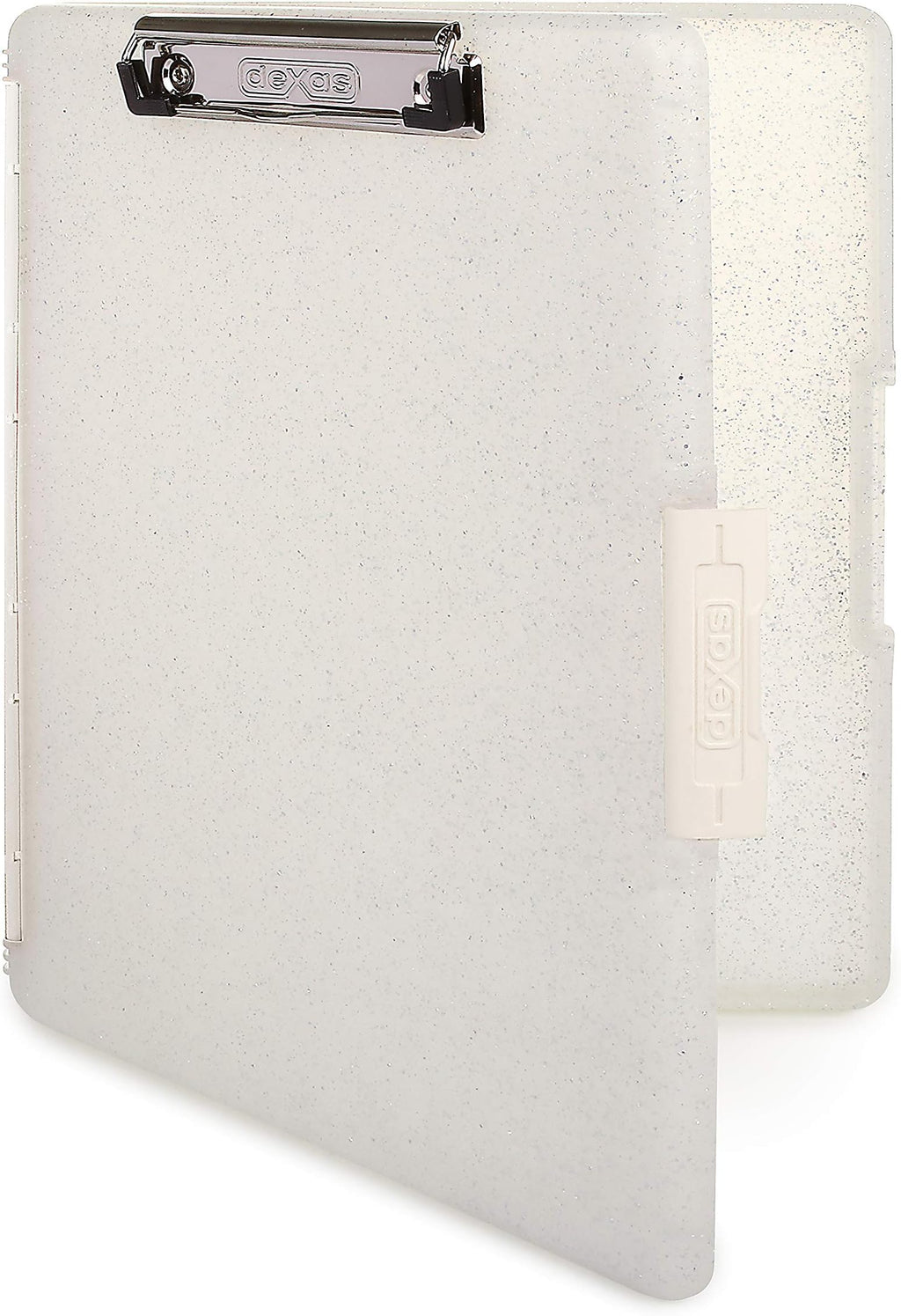 Dexas Slimcase 2 Plastic Clipboard with Storage and Side Opening, Neon Green