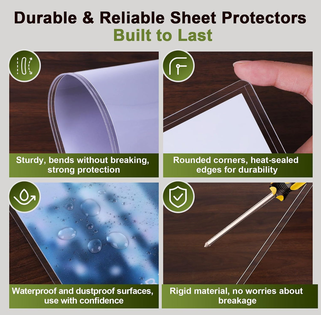 Ndsox 5 Pack 11 x 14 Inches Rigid Print Protectors Hard Plastic Sheet Protectors