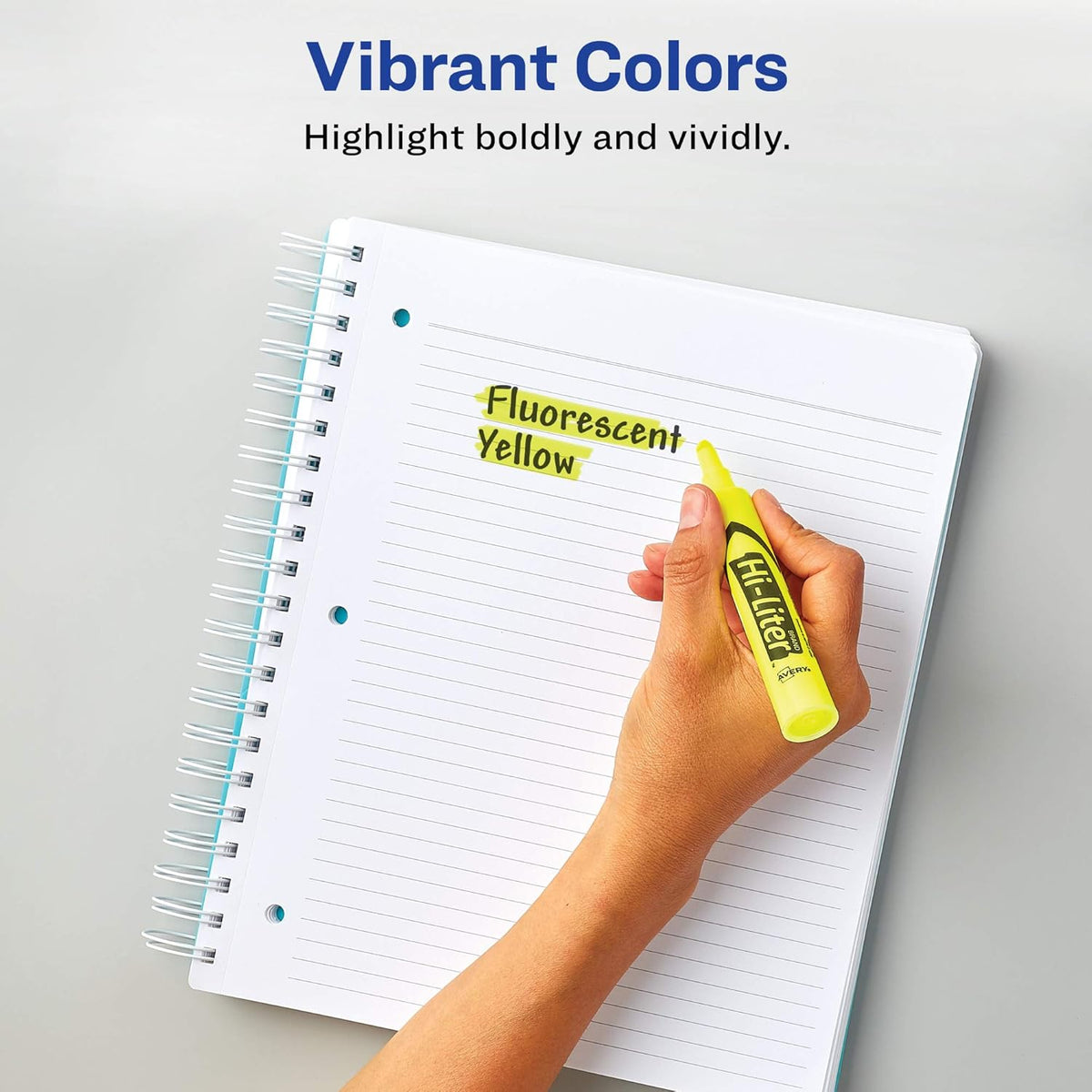 Avery Hi-Liter Desk Style Highlighters, 12 Yellow Highlighters