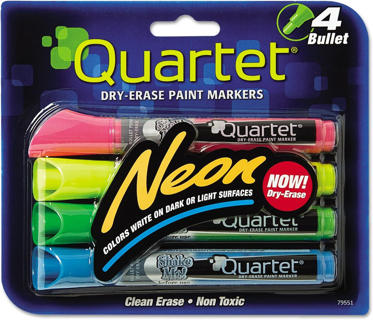 Quartet Dry Erase Markers, Glass Whiteboard Markers, Bullet Tip