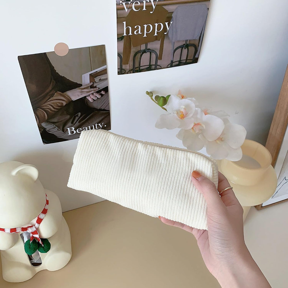Cute Pencil Case Aesthetic Student Pencil Pouch Coin Pen Pouch Cosmetic Bag Office