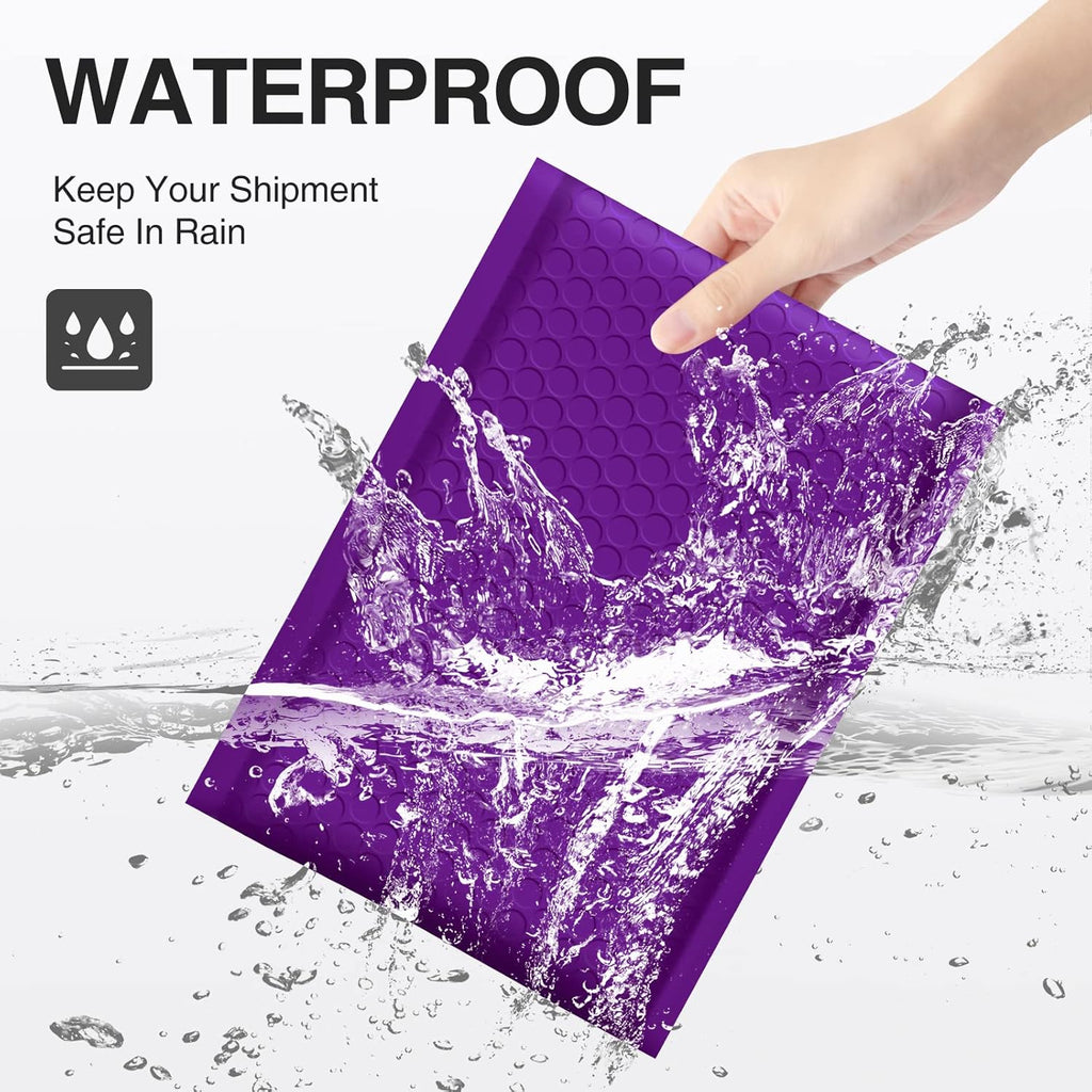 UCGOU Bubble Mailers 6x10 Inch Purple 25 Pack Poly Padded Envelopes Small Business