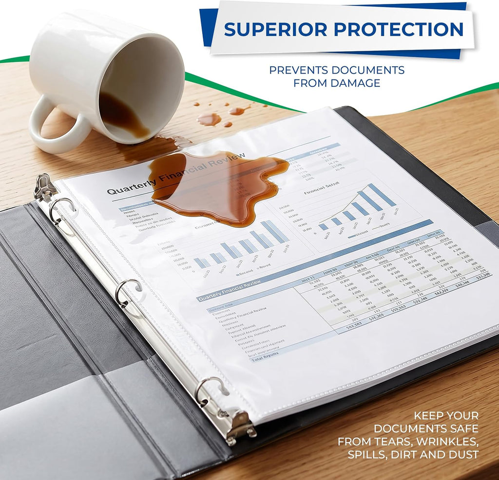 Samsill 100 Pack Heavy Duty Sheet Protectors, Crystal Clear