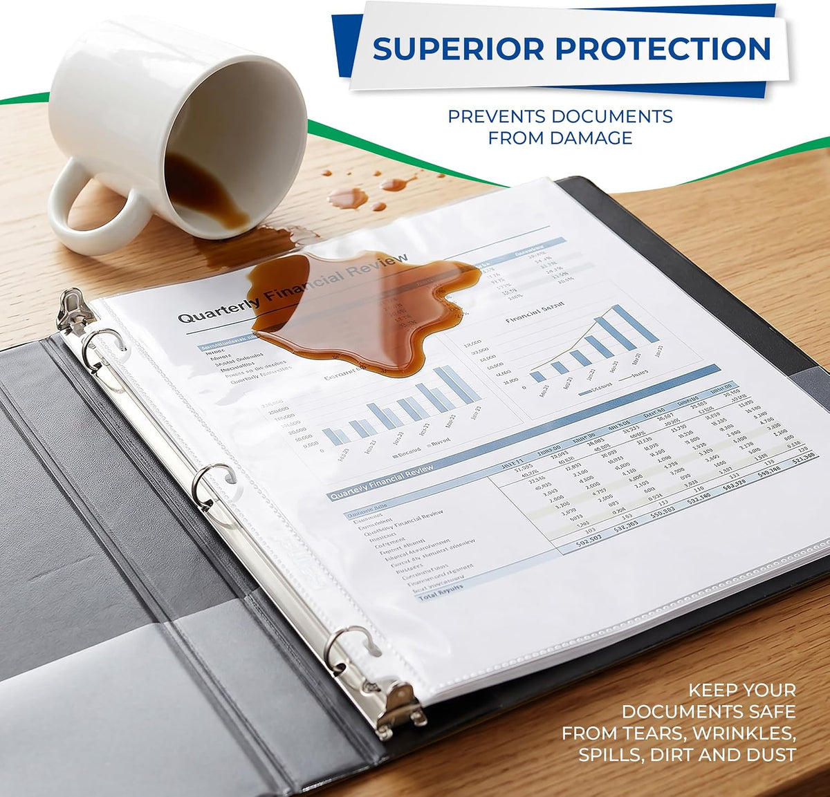 Samsill 100 Pack Heavy Duty Sheet Protectors, Crystal Clear