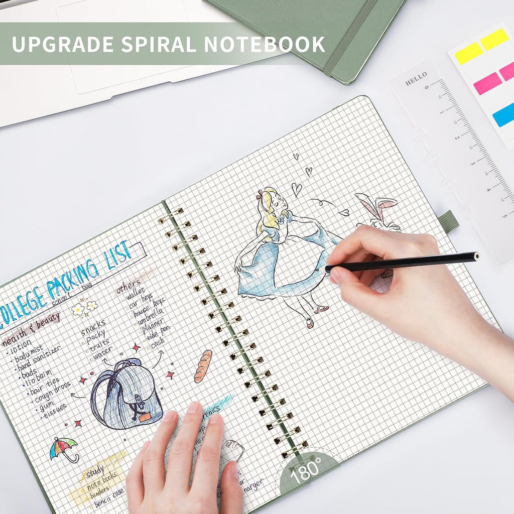 AHGXG Graph Paper Notebook, 140 Pages, B5 (7.6" x 10")