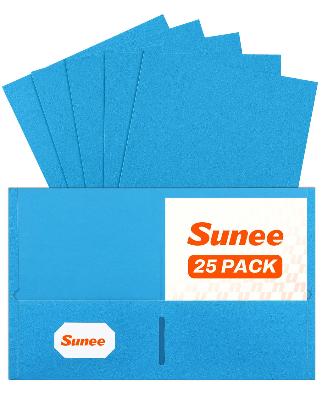 SUNEE Folders with Pockets(25 Pack, Assorted Colors)