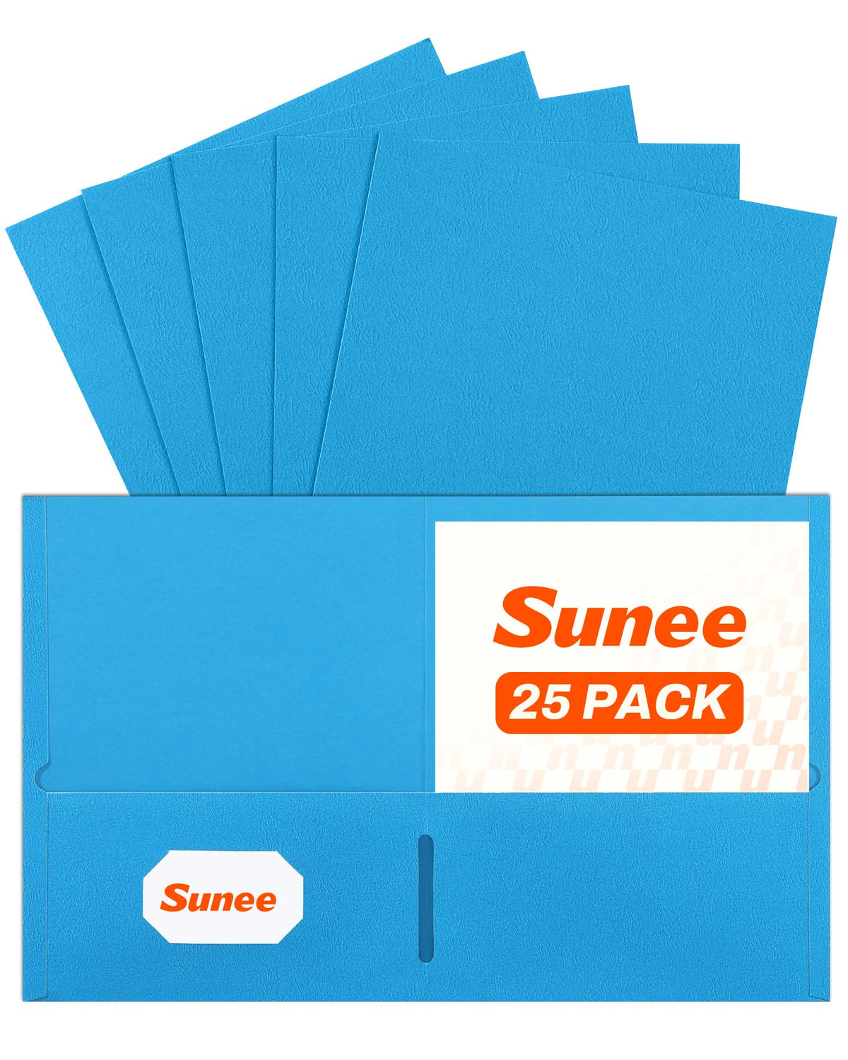 SUNEE Folders with Pockets(25 Pack, Assorted Colors)