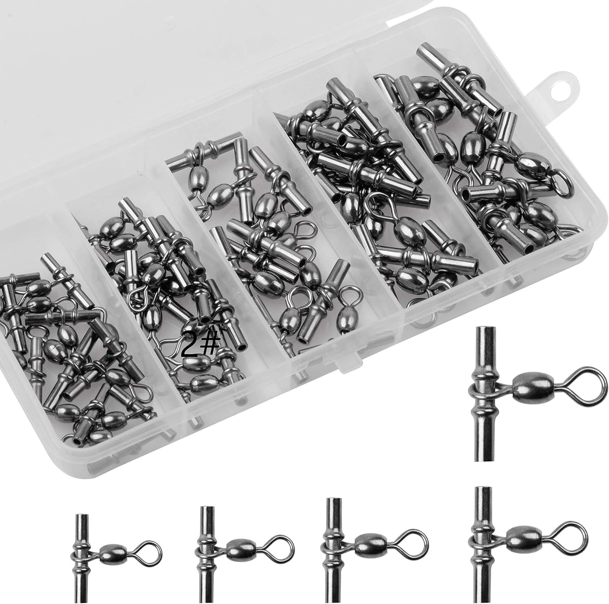 AGOOL Fishing Sleeves Swivels 3 Way Swivel Cross Line Crane Swivel Heavy Duty Brass