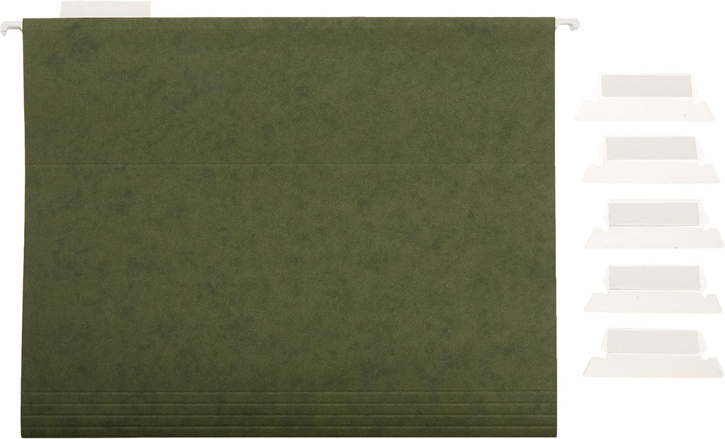Amazon Basics Hanging File Folders with Adjustable Tabs