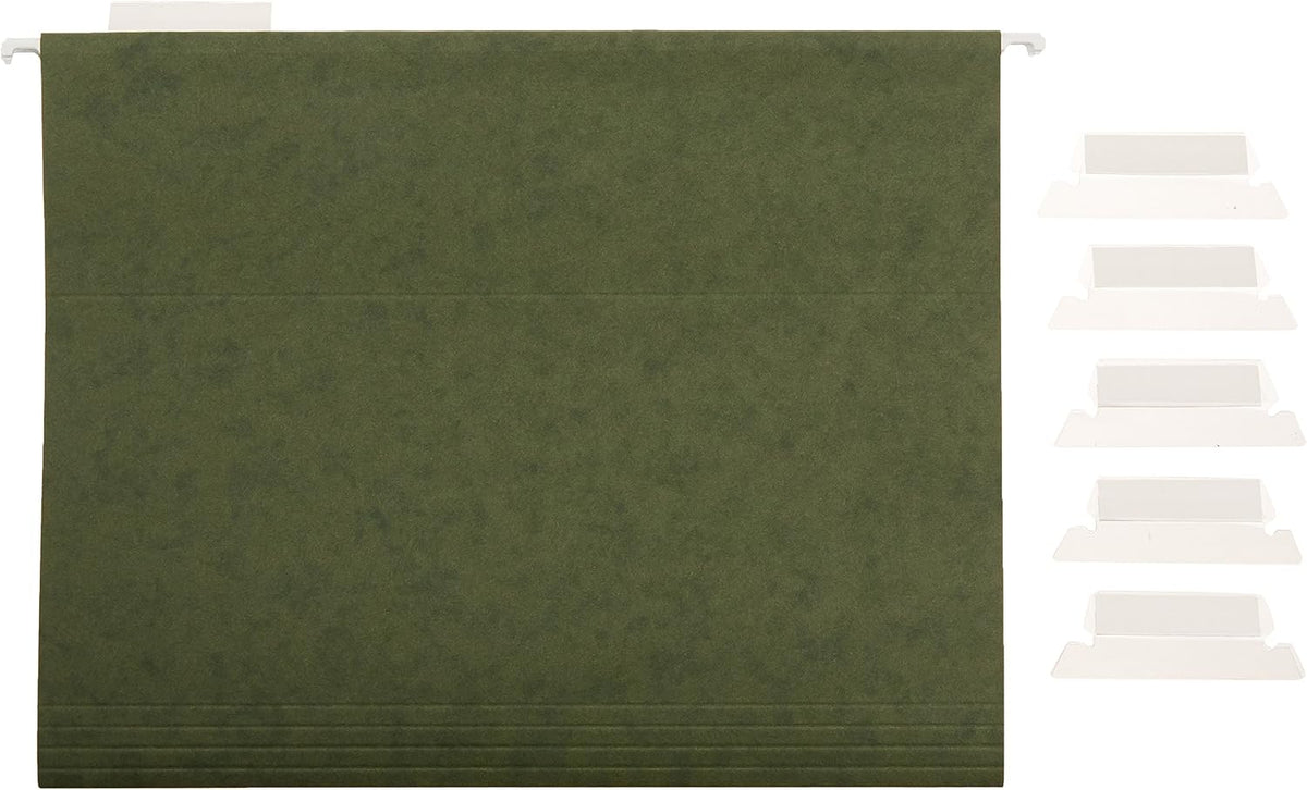 Amazon Basics Hanging File Folders with Adjustable Tabs