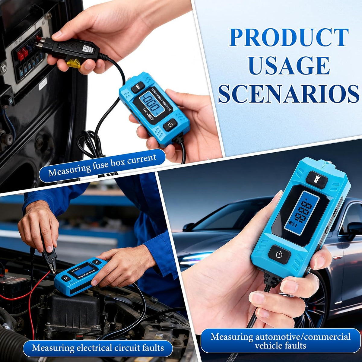 Automotive Circuit Fault Probe Tester, Portable High-Precision 20A 48V Car Circuit Probe