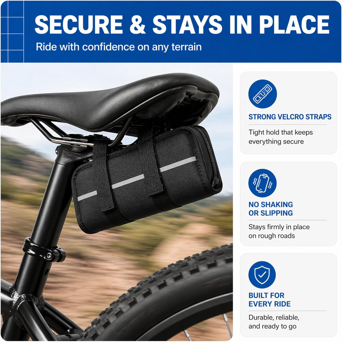 ANGORA BRANDS Bike Tire Repair Kit – All-in-One Bicycle Repair Kit with Pump