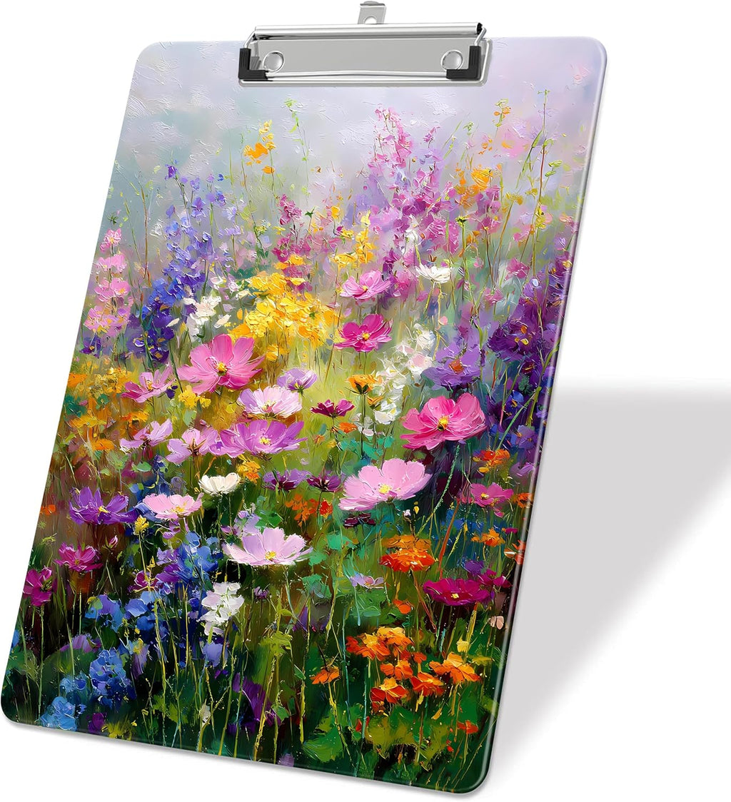 Floral Plastic Clipboards,Decorative Plastic Acrylic Clipboard for Teacher Social Worker