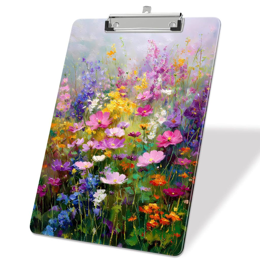 Floral Plastic Clipboards,Decorative Plastic Acrylic Clipboard for Teacher Social Worker