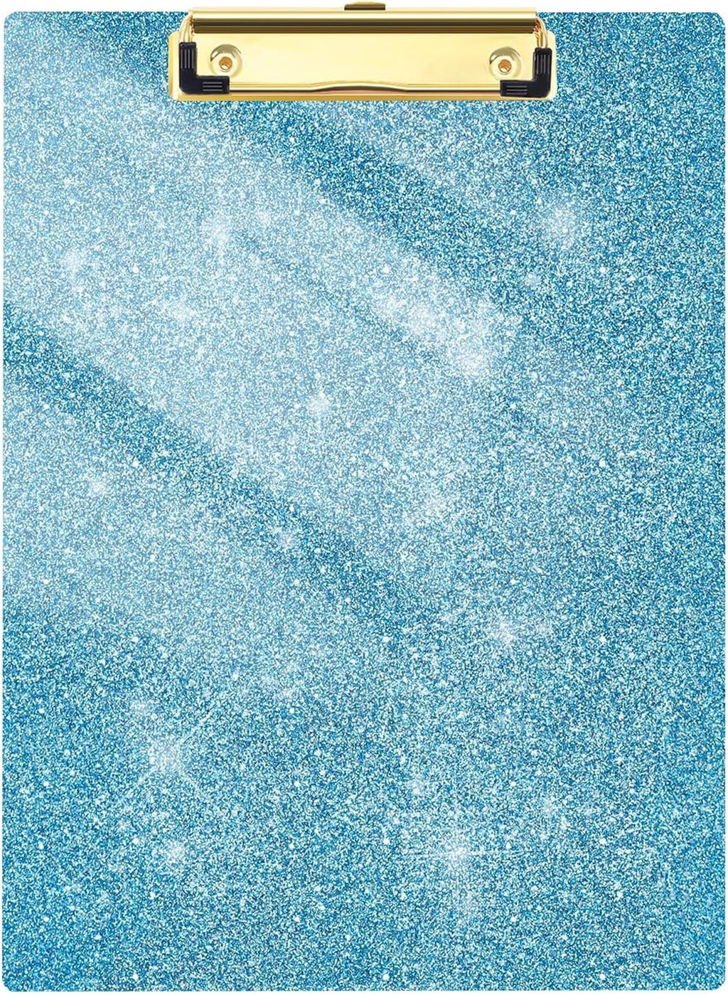 Acrylic Glitter Clipboard, 8.5 x 11 Sparkly Clip Board, Blue