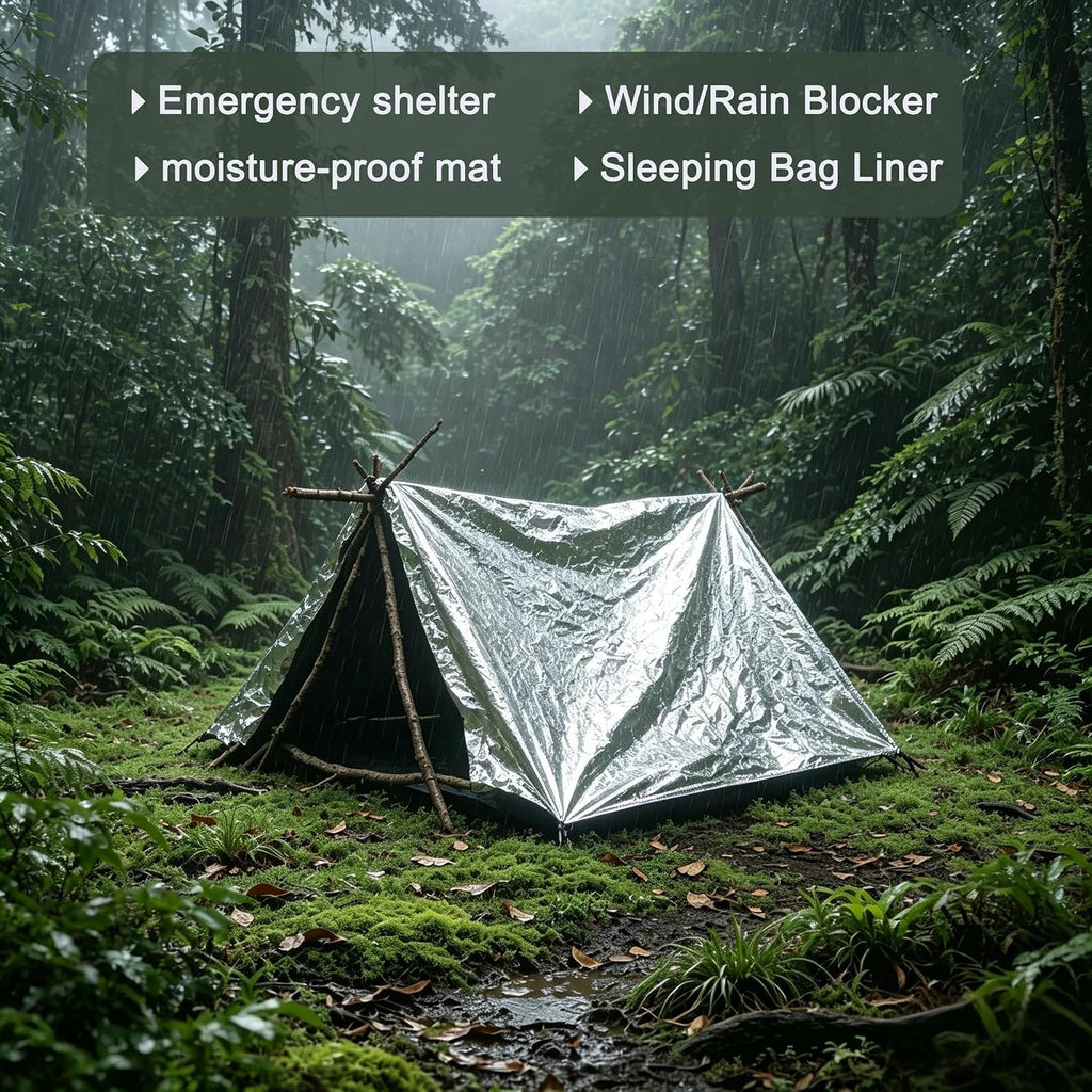 Emergency Blanket,Emergency Foil Blanket– 83" x 63" (210 x 160 cm) Survival Reflective