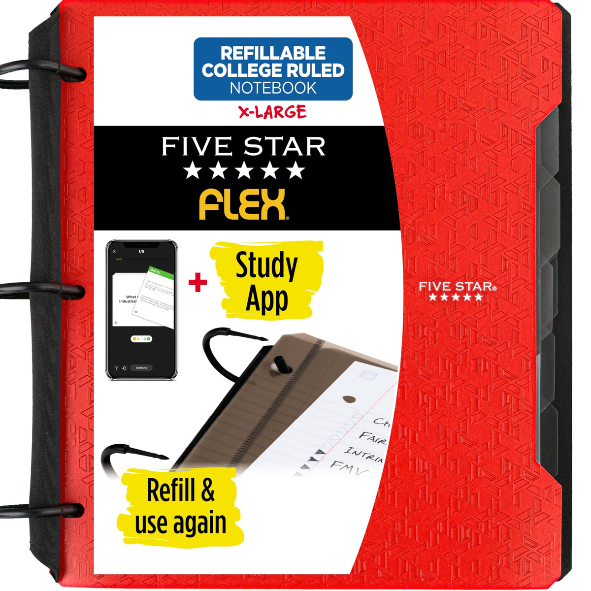 Five Star Flex Refillable Notebook + Study App