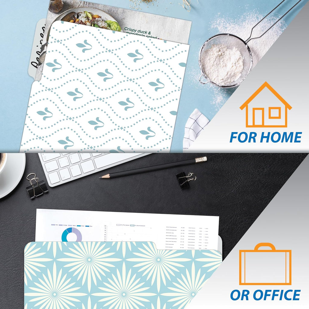 Better Office Products Decorative File Folders, 18 Pack Letter Size